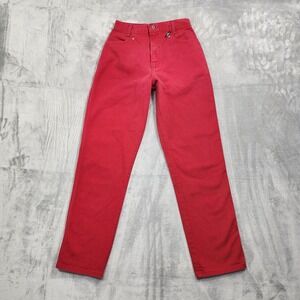 Vintage Ozark Mountain Jeans Womens 26 Red High Rise Tapered Bareback Western
